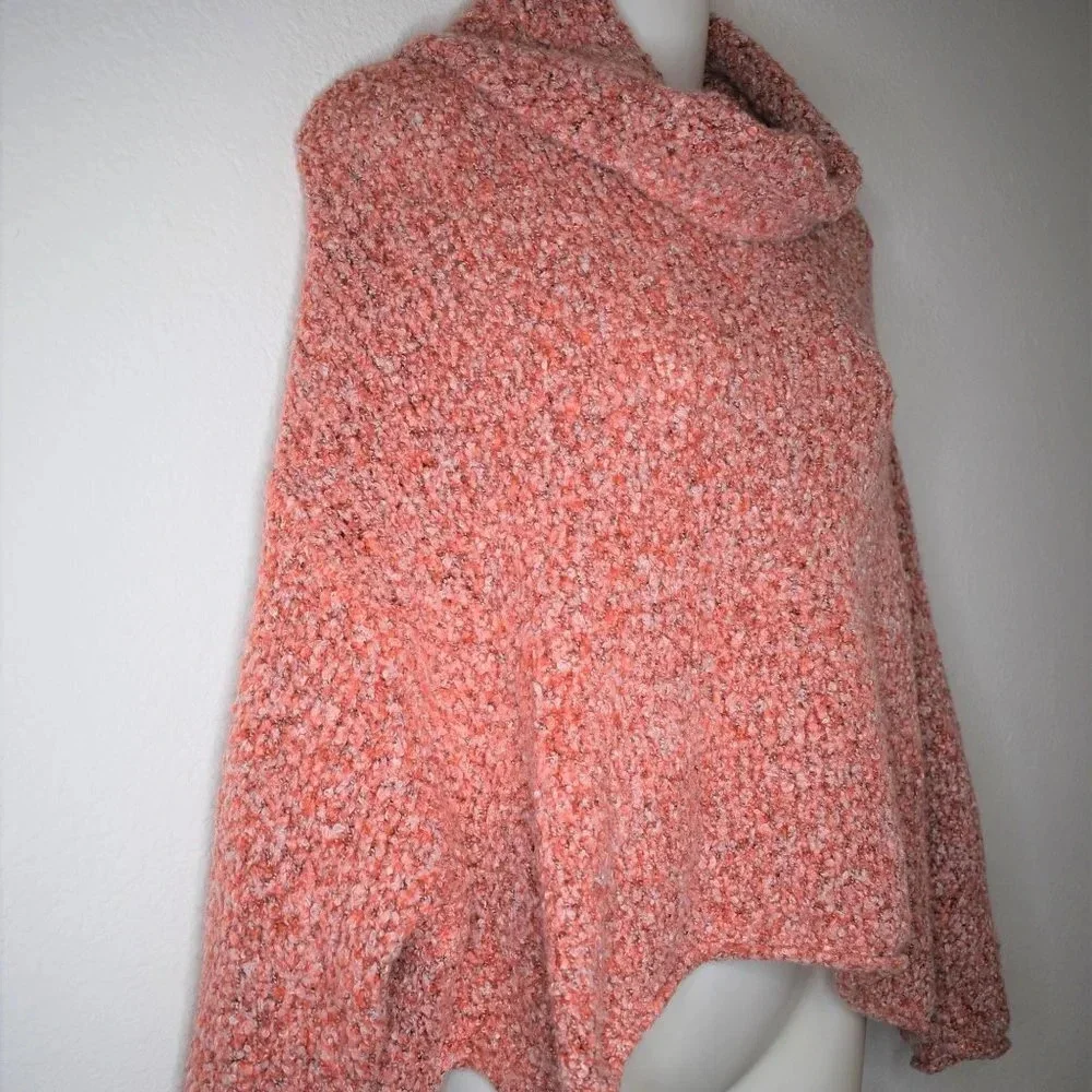 Free People Sweater Cowl Neck Sz XS Crop Slouchy Oversized Boho 70s Retro